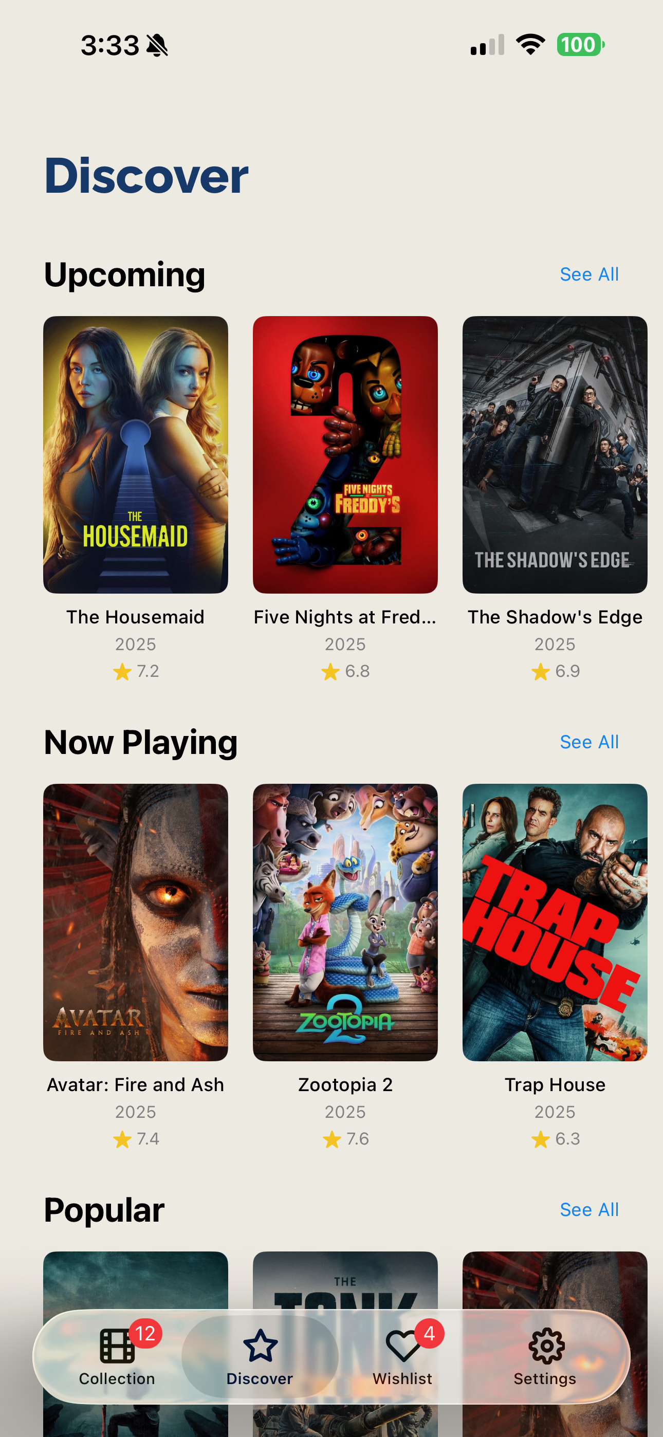 Discover new movies and browse trending titles