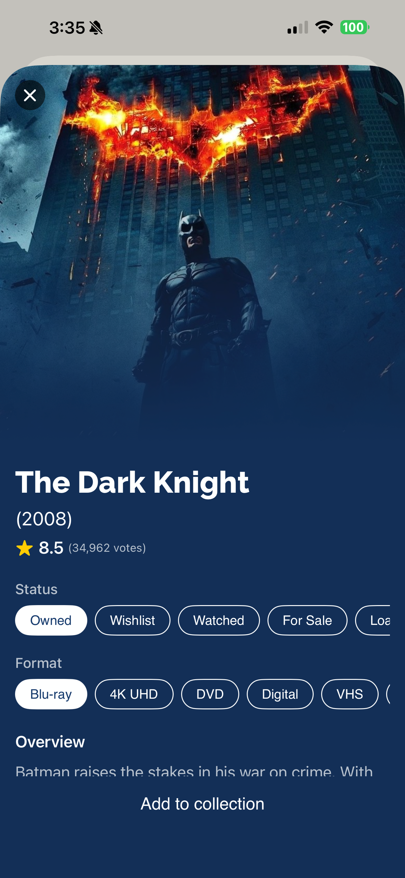Track every detail of your favorite movies
